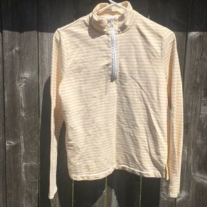 Chadwick’s Yellow and White half Zip Long Sleeve